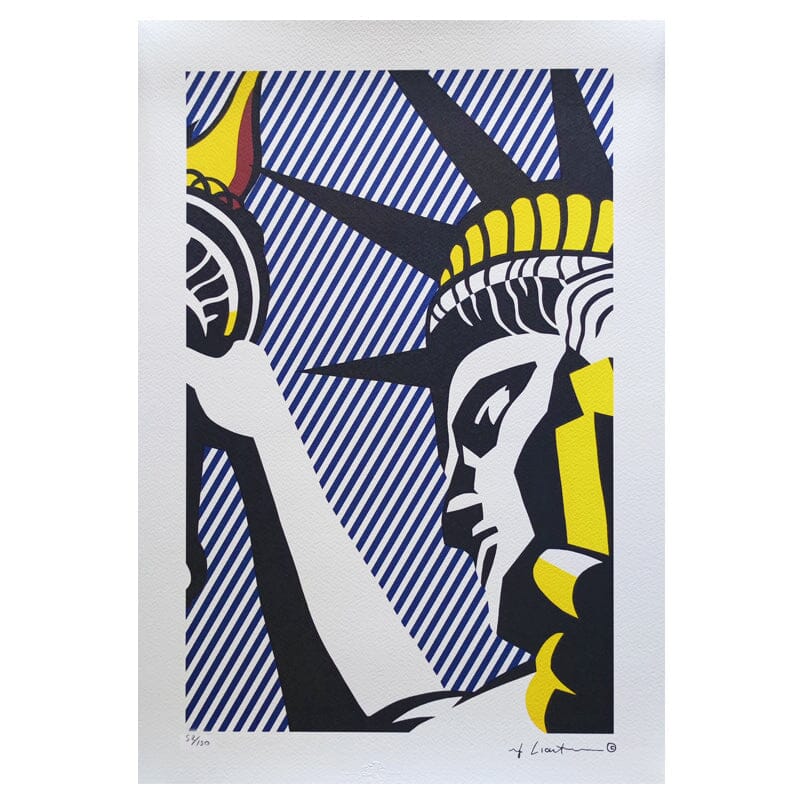 1980s Original Stunning Roy Lichtenstein “I Love Liberty” Limited Edition Lithograph
