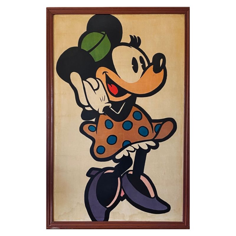 Minnie Mouse framed poster, France 1960s