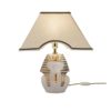 Tutankhamun table lamp, Ahura Porcelain, white & gold, 1970`s ca, Italian