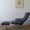 Scandinavian design leather armchair 70.