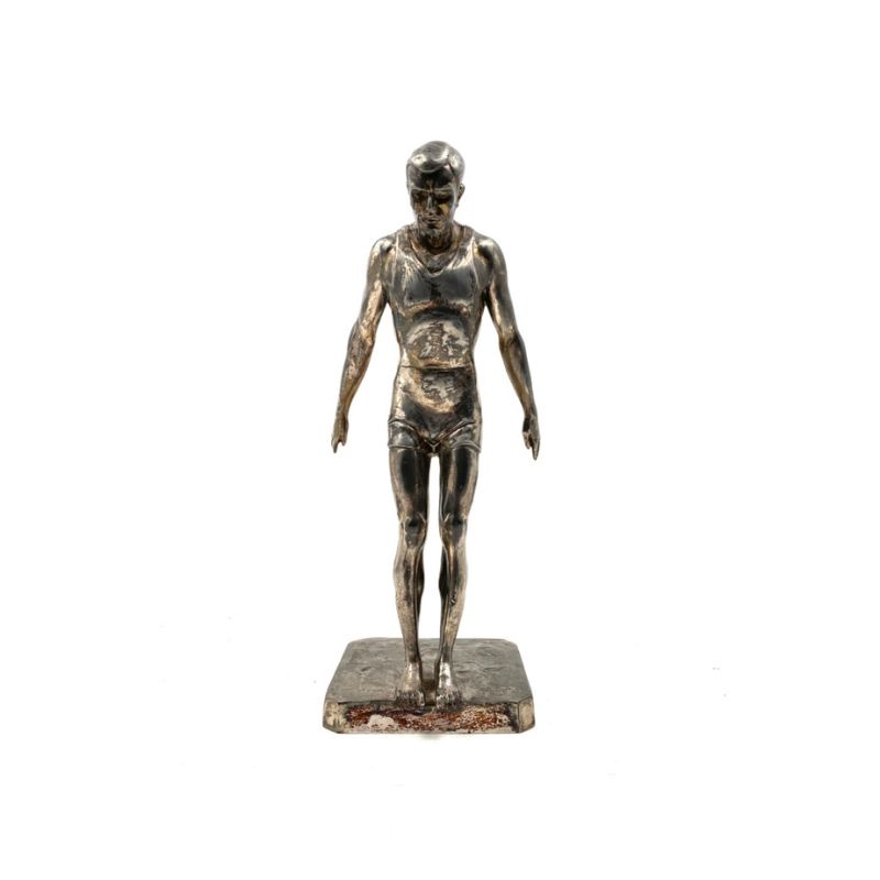 ‘Swimmer’ silver plated figure, Wilhelm Zwick for Kayser, circa 1930