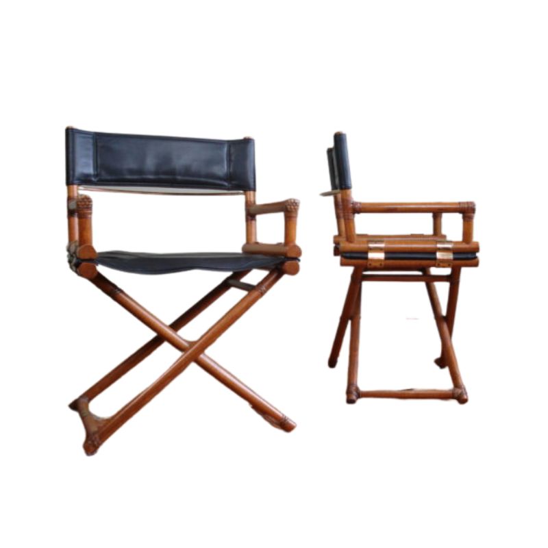 McGuire X-Chairs Directors Safari Chairs, Set of 4