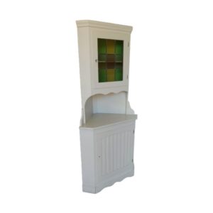 White corner cabinet Sweden 70s.