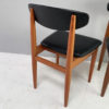 Set of 4 1970’s mid century dining chairs by Schreiber