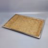 1970s Astonishing Rectangular Tray in Viennese Straw by Jolel. Made in Italy
