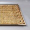 1970s Astonishing Rectangular Tray in Viennese Straw by Jolel. Made in Italy
