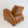 Art Deco Streamline leather armchair