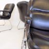 Set of 4 leather office chairs by Grahl
