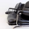 Set of 4 leather office chairs by Grahl
