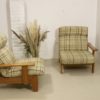 2-seater sofa that converts into armchairs, 70s-80s. Solid pine.