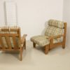 2-seater sofa that converts into armchairs, 70s-80s. Solid pine.