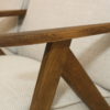 Pair of vintage 60's design oak armchairs. Ref / Amber.