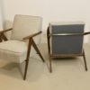 Pair of vintage 60's design oak armchairs. Ref / Amber.