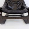 Nelo Kroken leather chair with ottoman by Ake Fribytter