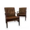 Pair of Danish Leather Armchairs