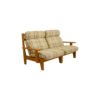 2-seater sofa that converts into armchairs, 70s-80s. Solid pine.