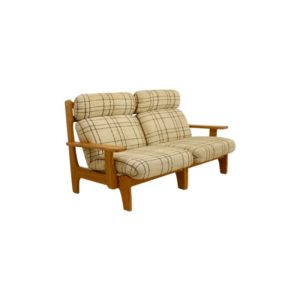 2-seater sofa that converts into armchairs, 70s-80s. Solid pine.
