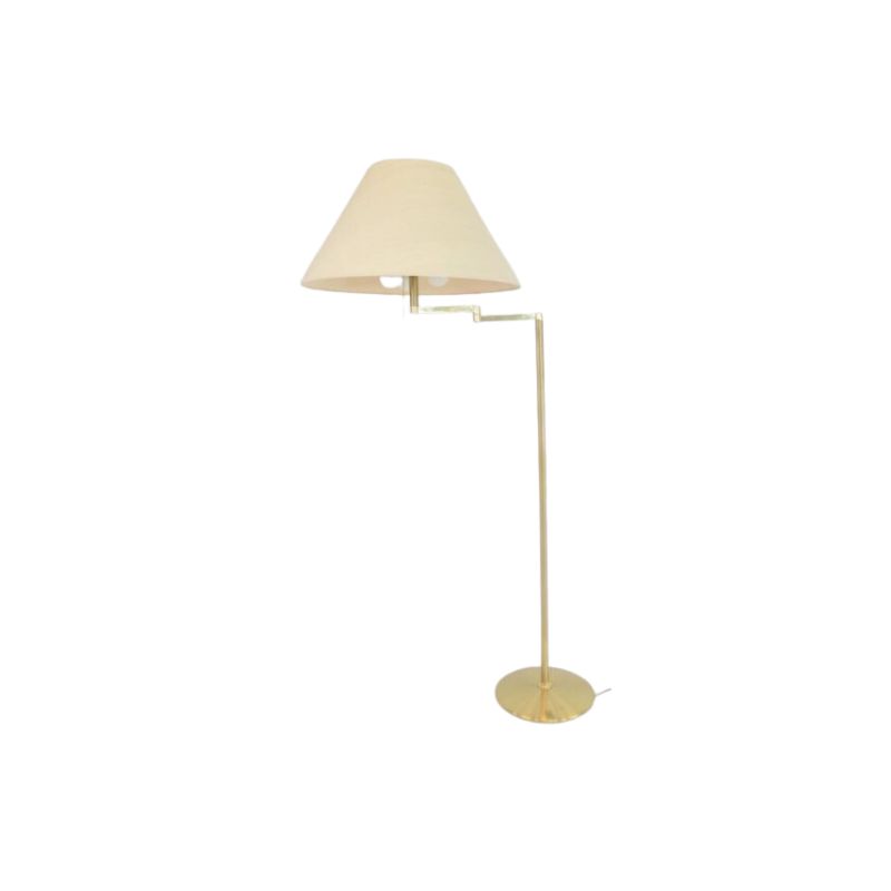 Brass floor lamp with swivel arm Mid Century Modern