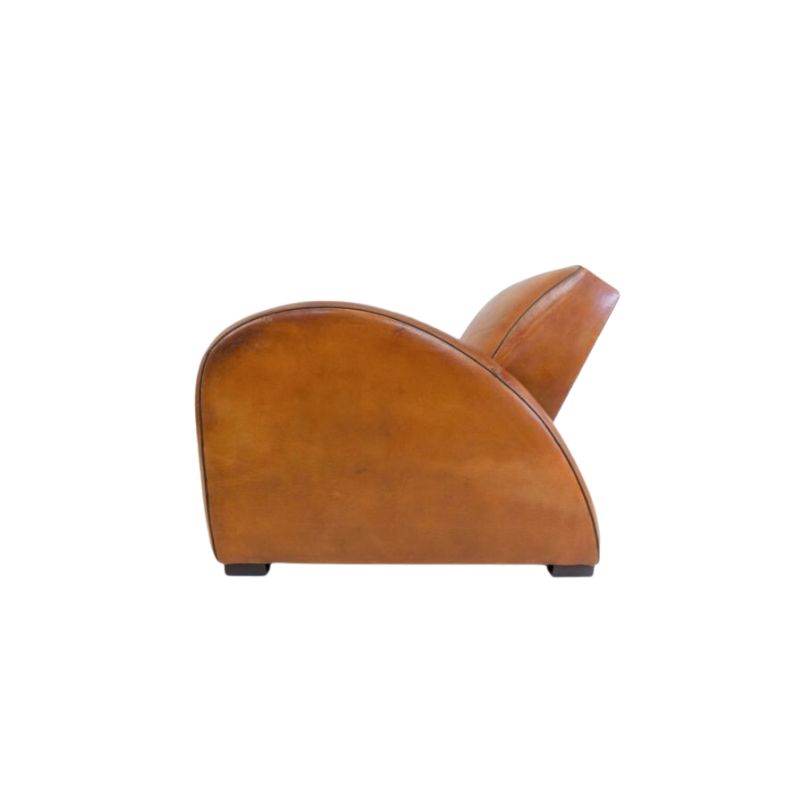Art Deco Streamline leather armchair