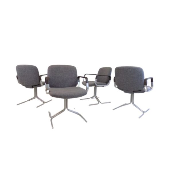 Mauser Seat 150 set of 4 dining/conference chairs by Herbert Hirche