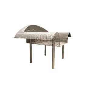 Post modern metal mesh lounge chair 1980's