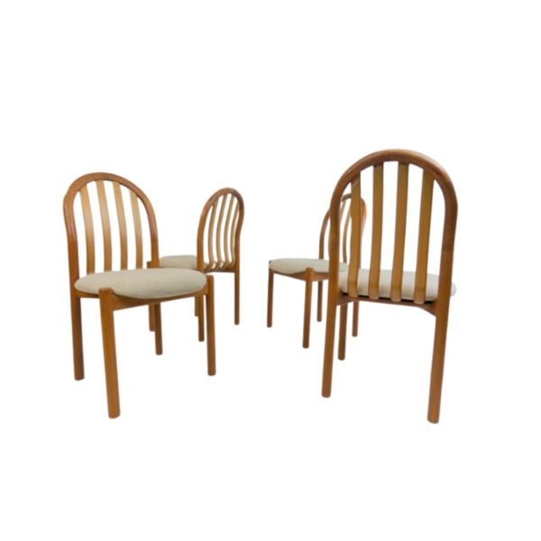 Koefoeds Hornslet Set of 4 Teak Dining Chairs Ole by Niels Koefoed Koefoeds Hornslet Set of 4 Teak Dining Chairs Ole by Niels Koefoed
