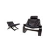 Nelo Kroken leather chair with ottoman by Ake Fribytter