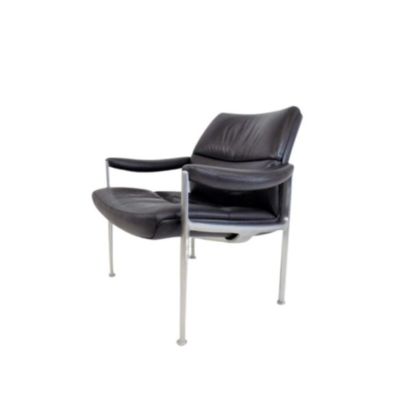 Röder Söhne leather lounge chair by Miller Borgsen