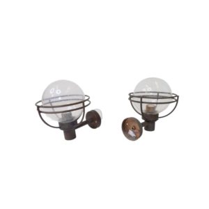 German copper outdoor lamps, set of 2, 1970s