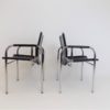 Set of 2 Strässle HE leather lounge chairs by Hans Eichenberger