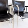 Set of 2 Strässle HE leather lounge chairs by Hans Eichenberger