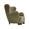 1960s, Danish velour relax chair by Fritz Hansen, original good condition, beech wood.
