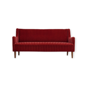 1960s, Danish design, 2 seater sofa, red velour, original very good condition.