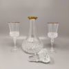 1960s Gorgeous Crystal Decanter with 2 Crystal Glasses. Made in Italy 1960s Gorgeous Crystal Decanter with 2 Crystal Glasses. Made in Italy