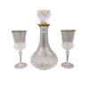 1960s Gorgeous Crystal Decanter with 2 Crystal Glasses. Made in Italy 1960s Gorgeous Crystal Decanter with 2 Crystal Glasses. Made in Italy