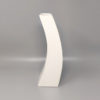 1970s Gorgeous White Space Age Vase in Ceramic by Franco Pozzi. Made in Italy