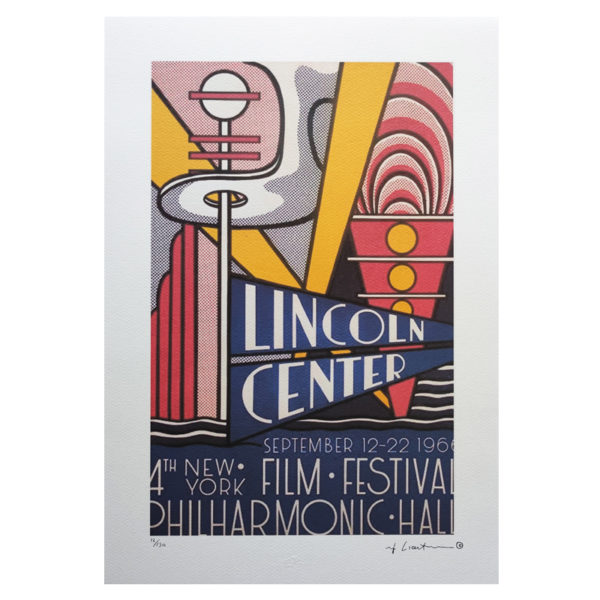 1980s Original Stunning Roy Lichtenstein "Lincoln Center" Limited Edition Lithograph