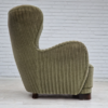 1960s, Danish velour relax chair by Fritz Hansen, original good condition, beech wood.