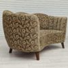 60s, Danish vintage 2 seater "Banana" sofa, green velour, original condition.