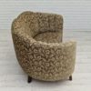 60s, Danish vintage 2 seater "Banana" sofa, green velour, original condition.