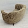 60s, Danish vintage 2 seater "Banana" sofa, green velour, original condition.