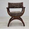 1960s, Danish design by Henning Kjærnulf, chair model "Kurul", sheepskin, dark oak. 1960s, Danish design by Henning Kjærnulf, chair model "Kurul", sheepskin, dark oak.