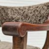 1960s, Danish design by Henning Kjærnulf, chair model "Kurul", sheepskin, dark oak. 1960s, Danish design by Henning Kjærnulf, chair model "Kurul", sheepskin, dark oak.