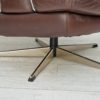 1970s, Vintage Danish swivel leather armchair, leather, original condition. 1970s, Vintage Danish swivel leather armchair, leather, original condition.