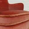 1970s, Danish set of two velour chairs, original condition, beech wood.
