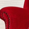 1960-70s, Danish design, wingback chair, dark red velour, original condition.