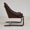 1970s, brown leather lounge chair by Ake Fribytter for Nelo Sweden.