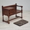 1950s, Scandinavian design, seater dresser, oak wood, sheepskin.
