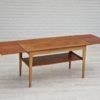 1970s, Danish design, folding sofa table, teak wood and oak wood. 1970s, Danish design, folding sofa table, teak wood and oak wood.