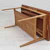 1970s, Danish design, folding sofa table, teak wood and oak wood. 1970s, Danish design, folding sofa table, teak wood and oak wood.